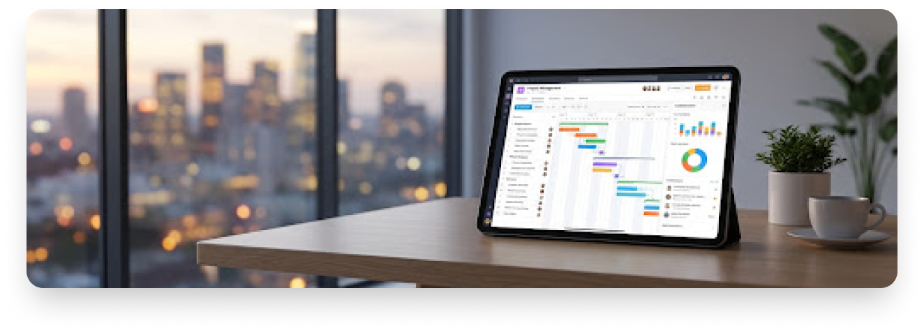 Sema meeting governance workspace on a laptop