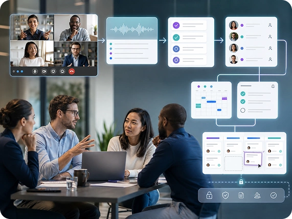 Meeting conversation automatically becoming a tracked workflow