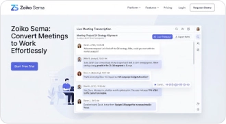 Zoiko Sema meeting transcription app screenshot