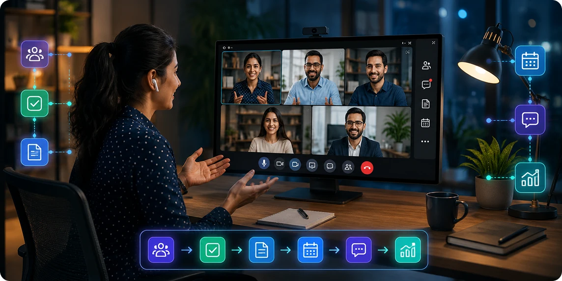 Reviewed video meeting turning into a verified record