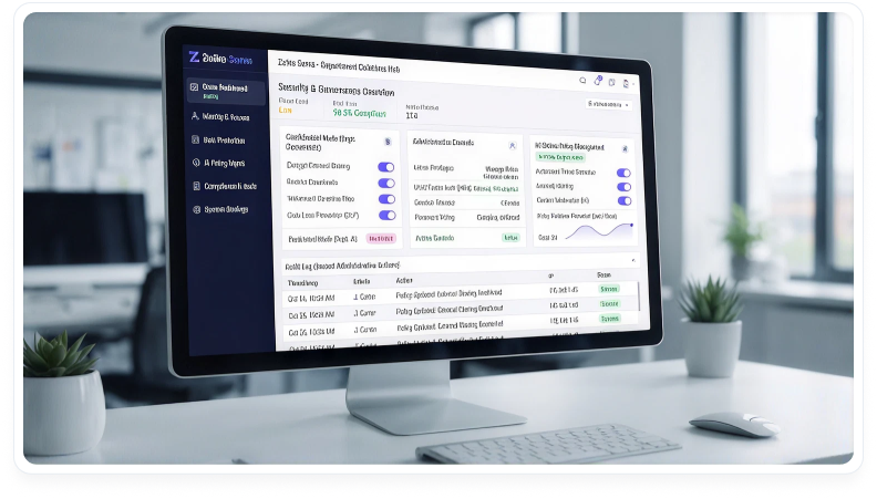 Admin console dashboard