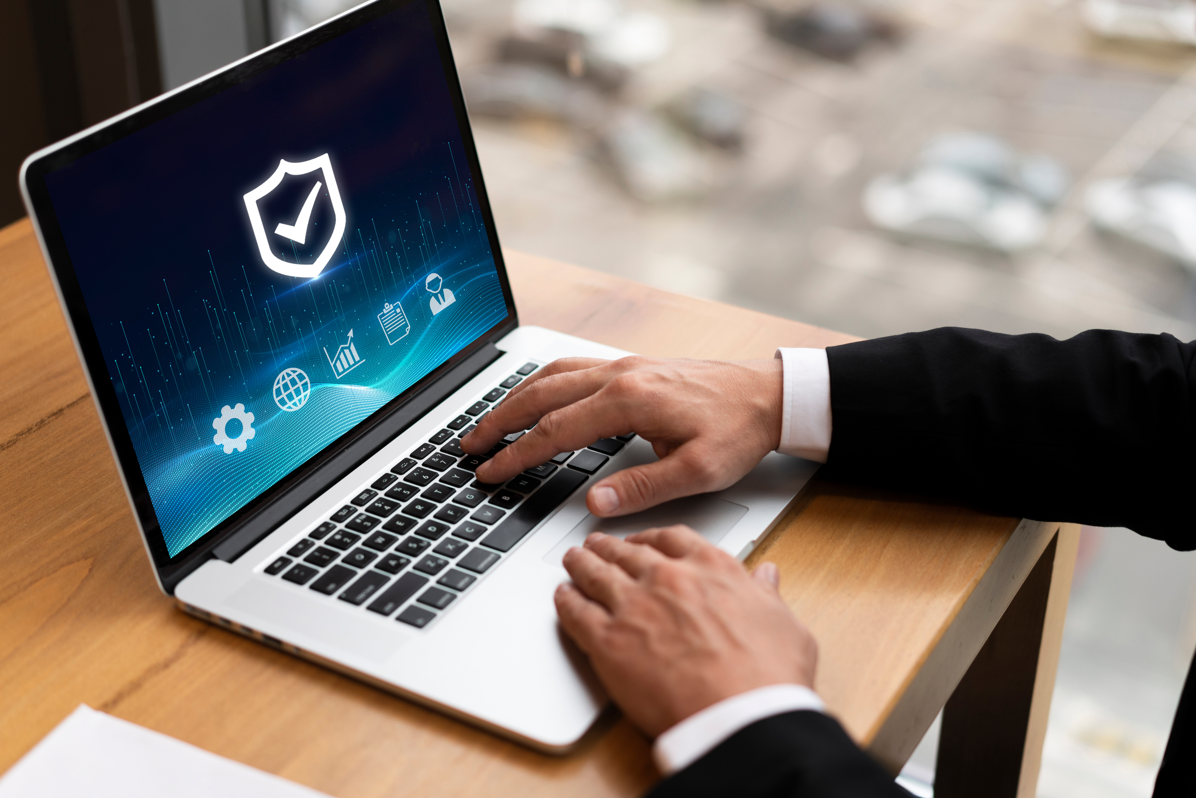 Laptop showing privacy dashboard